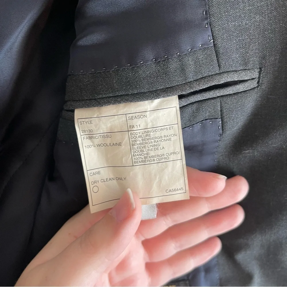 J.Crew Ludlow Slim Fit Suit Jacket Double Vent Loro Piana 120 Wool Mens 36 Short